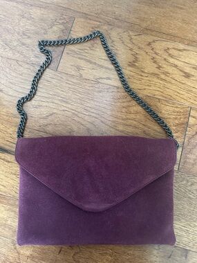 Women's Velvet JCrew Envelope Crossbody Bag in Maroon